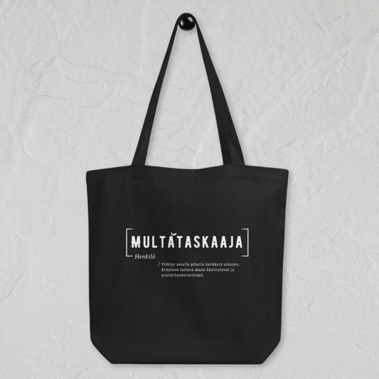 Multataskaaja - musta kangaskassi